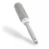 Olivia Garden Expert Blowout Speed ? White & Grey - 35 - Ceramic Coated Round Brush with Extra Long Barrel for 25% Faster Blowouts