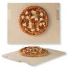 ROCKSHEAT Pizza Stone Bread Baking Stone 30 x 38cm Rectangular Stone for Oven and Grill Innovative Double-Sided Built-in Design with 4 Handles Pizza
