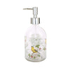 DUSVALLY Glass Soap Dispenser Bottle for Bathroom,Kitchen with Pump,Bird