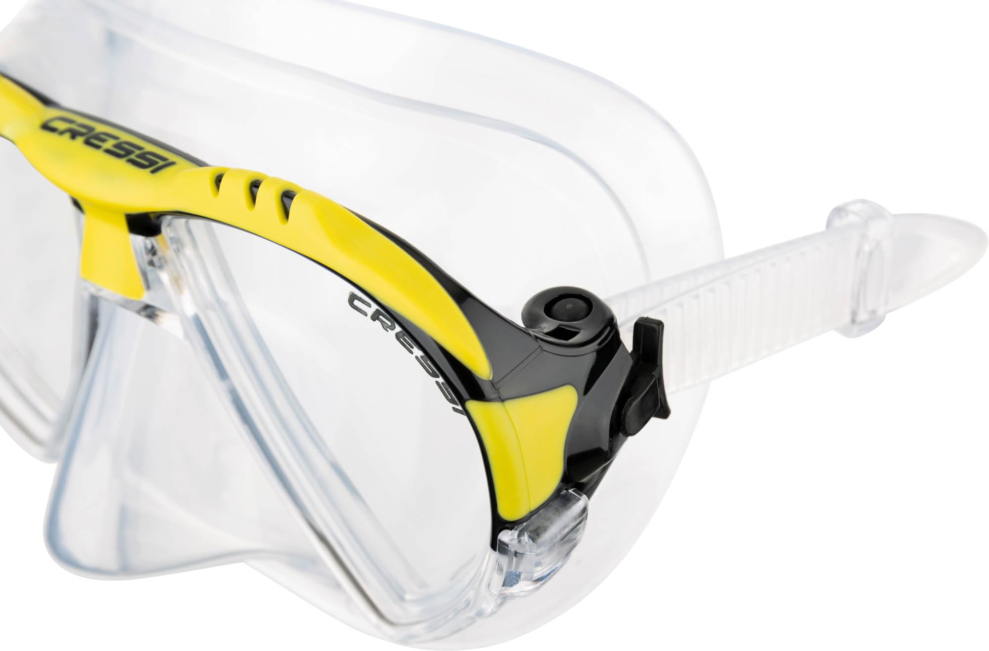 Cressi Adult Matrix Snorkelling Mask - Clear/Yellow