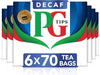 PG Tips Decaf | Black Tea Bags Bulk | Indulgent, Velvety & Rich Black Tea | Perfect Flavour Release | Decaffeinated | 6 Packs | 420 Plant Based