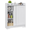 Kaukinye Bathroom Floor Cabinets, Slim Bathroom Storage Cabinet with Sliding Door, Ideal for Toilet Paper Holder, Adjustable Shelves, Next to Toilet