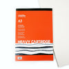 A3 Cartridge White Drawing Paper Pad - 25 Sheets - 220 GSM Heavy Weight - Ideal for Painting, Sketching and Technical Drawing. Made in UK