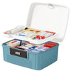 NICEWAT Lockable Storage Box, 2 Layer Lockable Medicine Storage Box, 4-Digital Medicine Box with Combination Lock, Code Box with Lid Household
