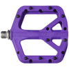 FIFTY-FIFTY Mountain Bike Pedals, Non-Slip MTB Nylon Composite, 9/16" Bicycle Pedals, Lightweight and Wide Flat Platform (Purple)