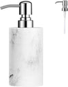 Luxspire Soap Dispenser, Marble Lotion Soap Pump Dispenser Bottle, Refillable Shampoo Container, Decorative Hand Soap Resin Dispenser for Bathroom