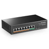 MokerLink 8 Port PoE Switch with 6 PoE+ Port, 2 Uplink, 78W AI Detection, 100Mbps, Fanless Metal Plug & Play Network Switch