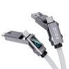PZOZ 4 in 1 LED Display 140W USB Cable,USB C to Lightning/Type-c to USB C/USB A to Lightning/USB A to USB C Fast Charging Charger for iPhone iPad