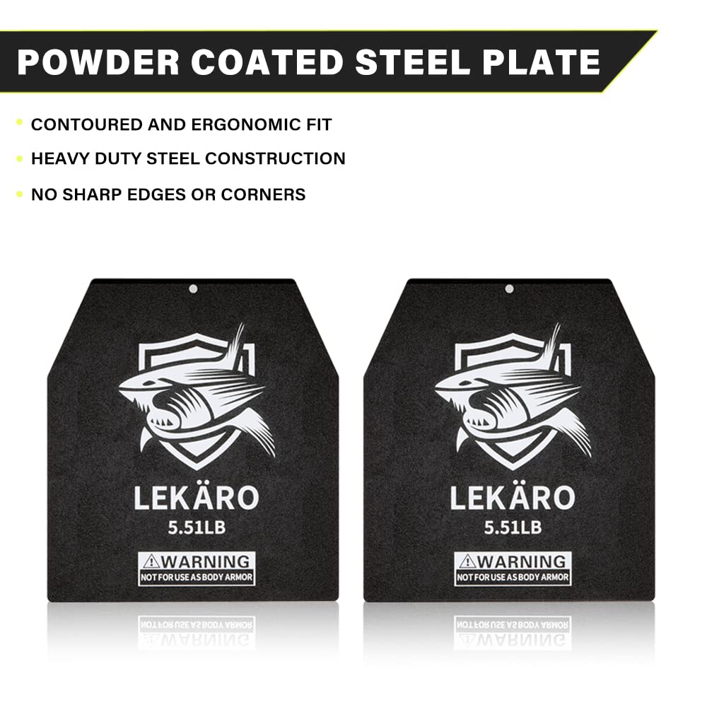 Weighted Vest Plates 5.51/8.81/15.43/20.94LB Pair for Weight Vests, Strength Training, Heavy Workout, Fitness, Running (15.43LB)