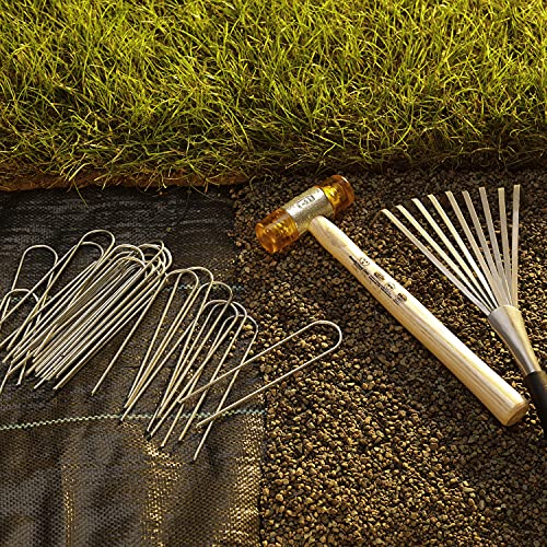 GardenMate Pack of 500 x 6''/150mm galvanised 2.9mm thick steel U shaped Garden Securing Pegs