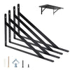 Heavy Duty Shelf Brackets 400x250mm, 4 Pack 16 Inch Wall L Brackets with 90 Degree Triangle, Mounting Screws Included, Suitable for Concrete Wall,