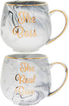 Leonardo The Boss and The Real Boss - Set di 2 tazze in porcellana fine