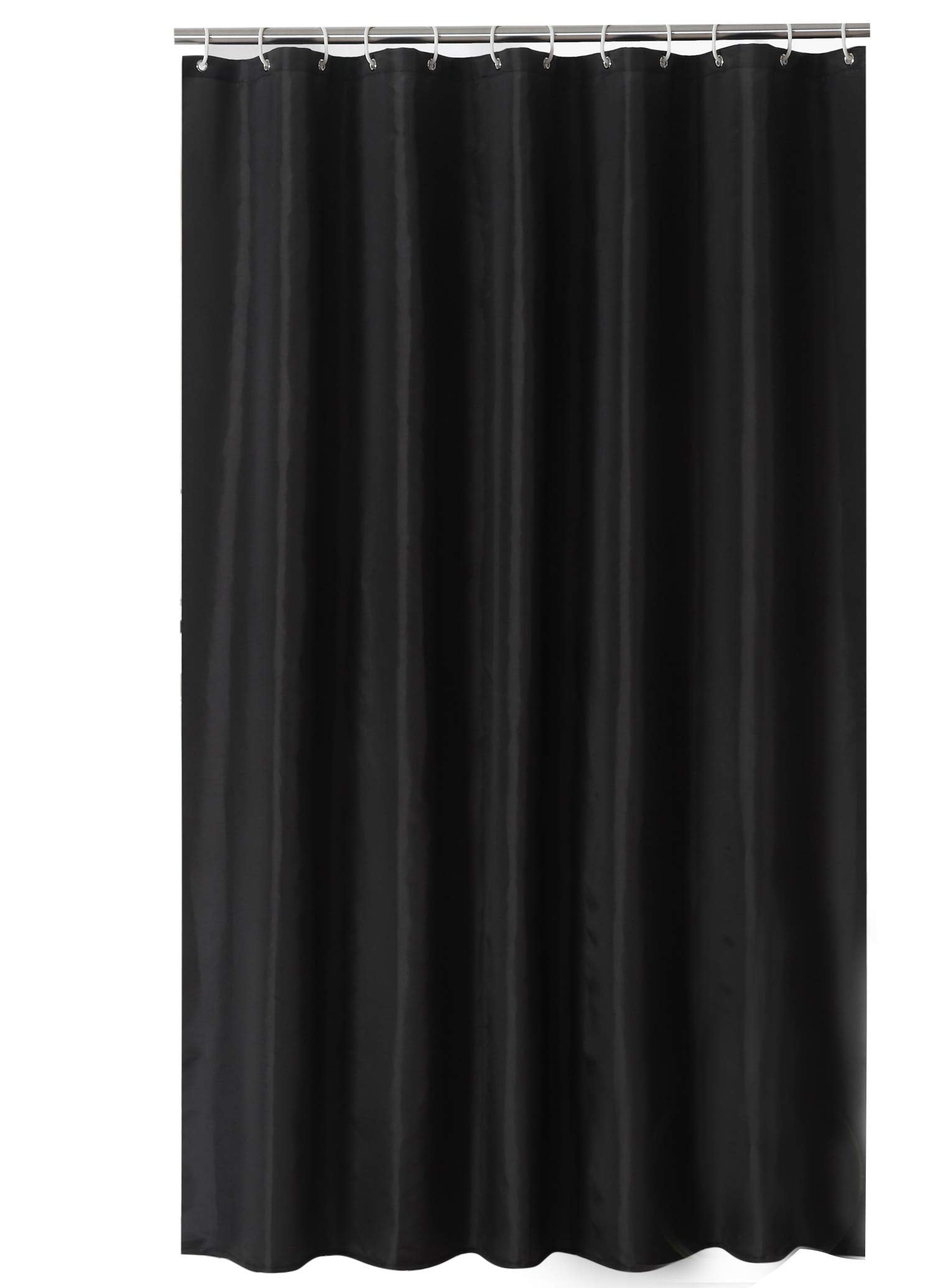 Sfoothome 180cm Wide x 200cm Long Black Shower Curtain,Waterproof Shower Curtain Liner, Bath Curtain For Bathroom