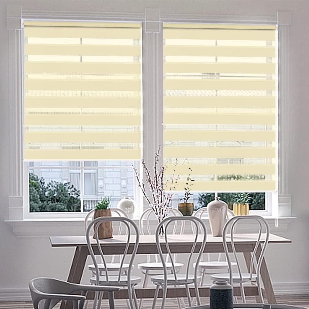 Day and Night Zebra Roller Blinds 75x150cm Light Filtering Kokorona