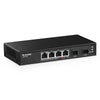 MokerLink 4 Port 2.5G Ethernet Switch with 2 Port 10G SFP+ Slot, 4 x 2.5G Base-T Ports Compatible with 10/100/1000Mbps, Metal Unmanaged Fanless Small