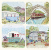 Cork Backed Laminated Coasters. Pack of 4. Abigail Mill Holliday. Emma Ball
