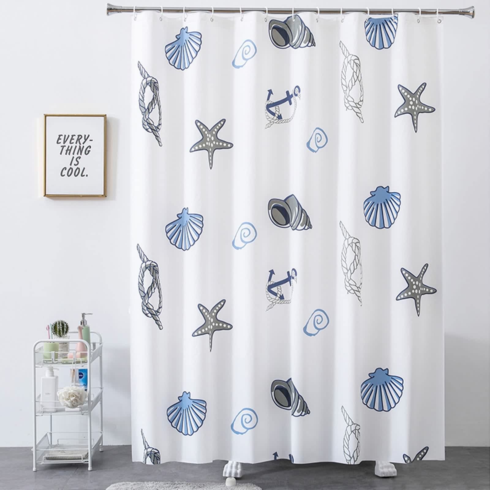 Whoiy Shower Curtain for Bathroom with Hooks Peva Bath Curtain for Wet Room Bathtub Shower Stall Big Size 300x200CM