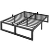 Yitong Angel Double Bed Frame 135x190 cm - 36cm Height Heavy Duty Metal Bed Frame Double with No Box Spring Needed Platform Noise Free Easy Assembly