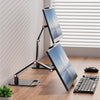 AiFeelife Portable Monitor Holder for 12-17.3 Inch Screen Metal Stand - Universal Expandable Display Base for 12.9-16 Inch Tablets - Adjustable 360?