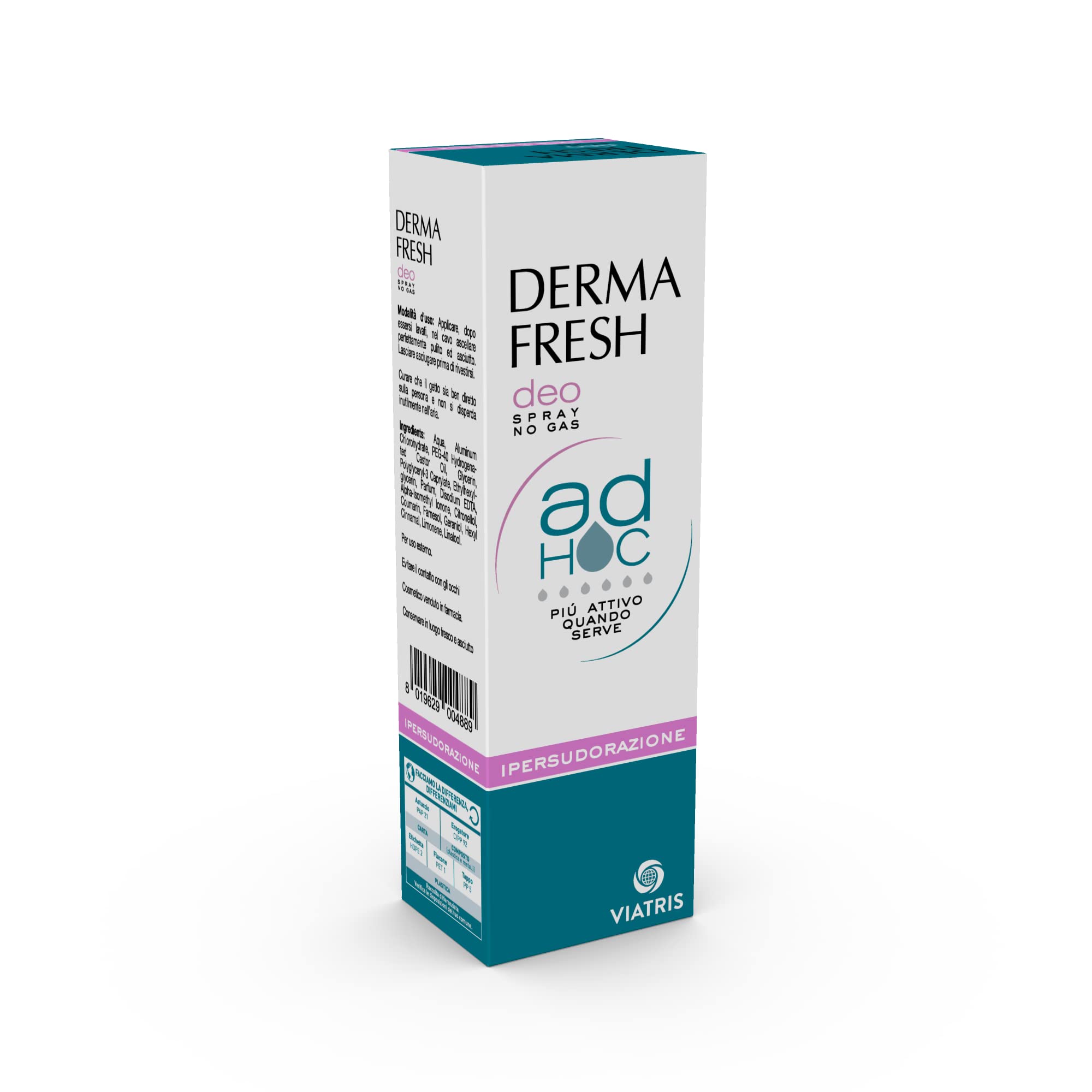 Dermafresh Ad Hoc Hyperudation Deodorant Spray Specific for Sweating, 100 g