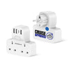 Cruise Approved 7-in-1 Travel Adapter ? Non Surge for Cruise Ships ? 4 USB Ports and Night Light ? Works on P&O, Marella, MSC, Carnival, Princess,