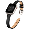 SUNFWR Leather Strap Compatible with Apple Watch Straps 42mm(Series 11 10) 41mm 40mm 38mm,Genuine Slim&Thin Replacement Band for iWatch Series 11 10 9