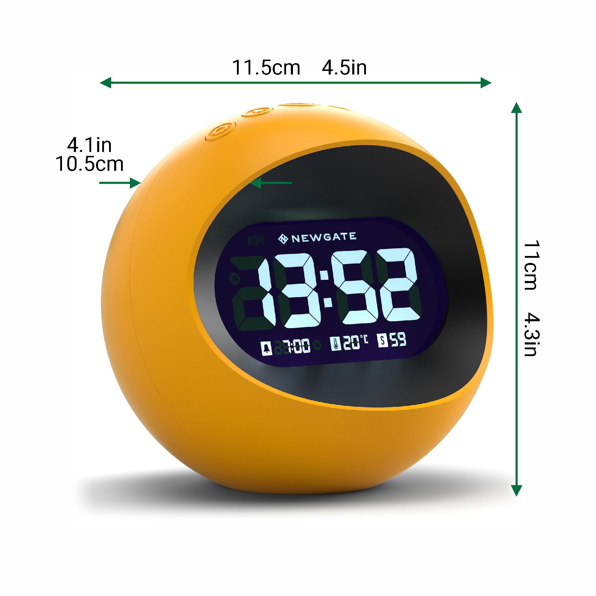 NEWGATE Digital Centre of the Earth Alarm Clock - Bedside Clock - Mantel Clock - Desk Clock - Digital Clock - Digital Alarm Clock - Bedroom