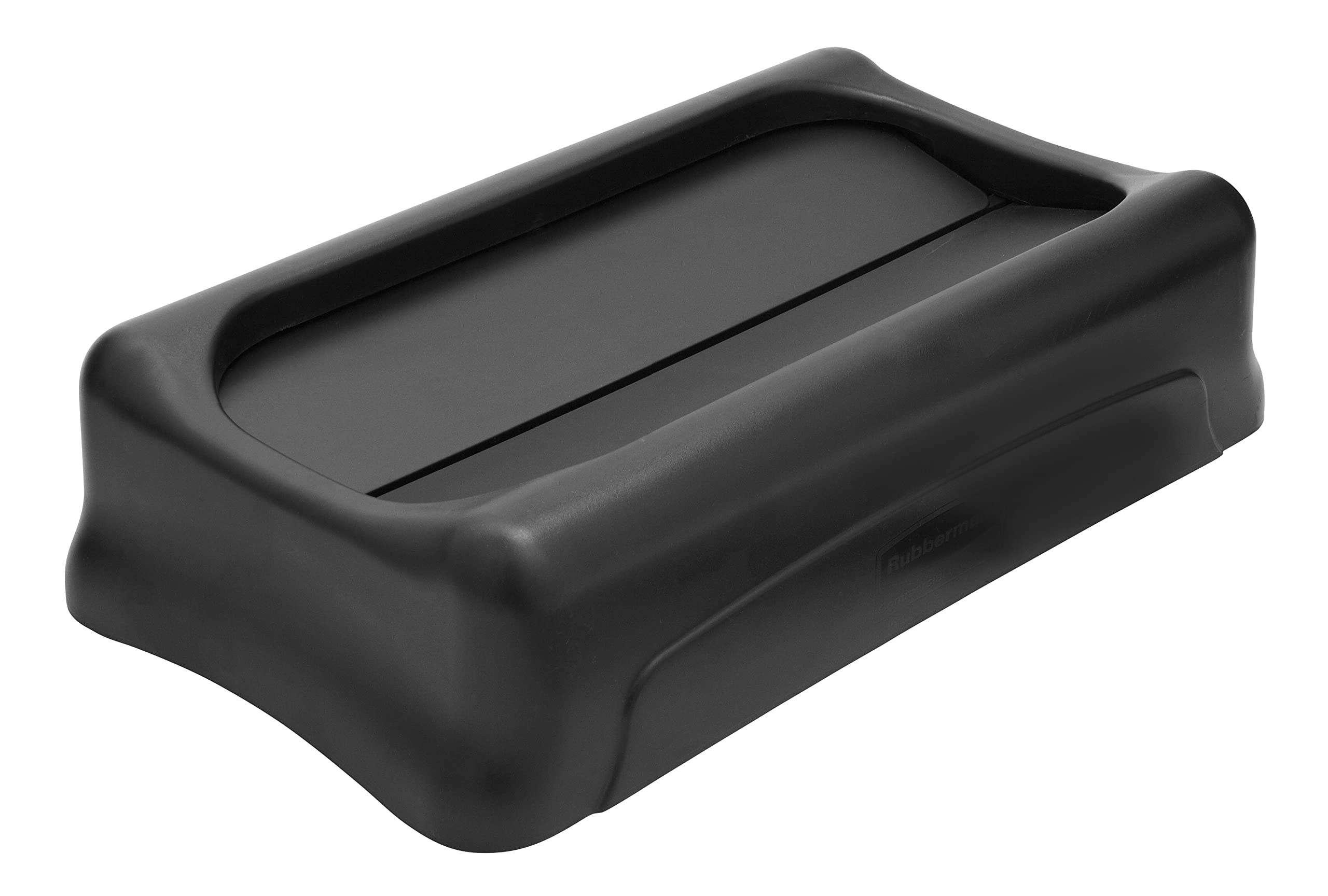 Rubbermaid Commercial Products Slim Jim Swing Lid Black FG267360BLA