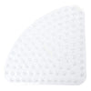 Bathsafe Sector Rubber Safety Corner Shower Mat Anti-slip Bath Mat Anti-Bacterial Suction Mat for Shower or Tub,Non-slip Bathtub Mat,53x53CM,Clear
