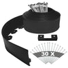 YEEBECA Lawn Edging Kit, 4 Inch High Flexible Lawn Edging Border Kit For Lawn Trimming With 30 Steel Anchors, 33 Ft Long In Black