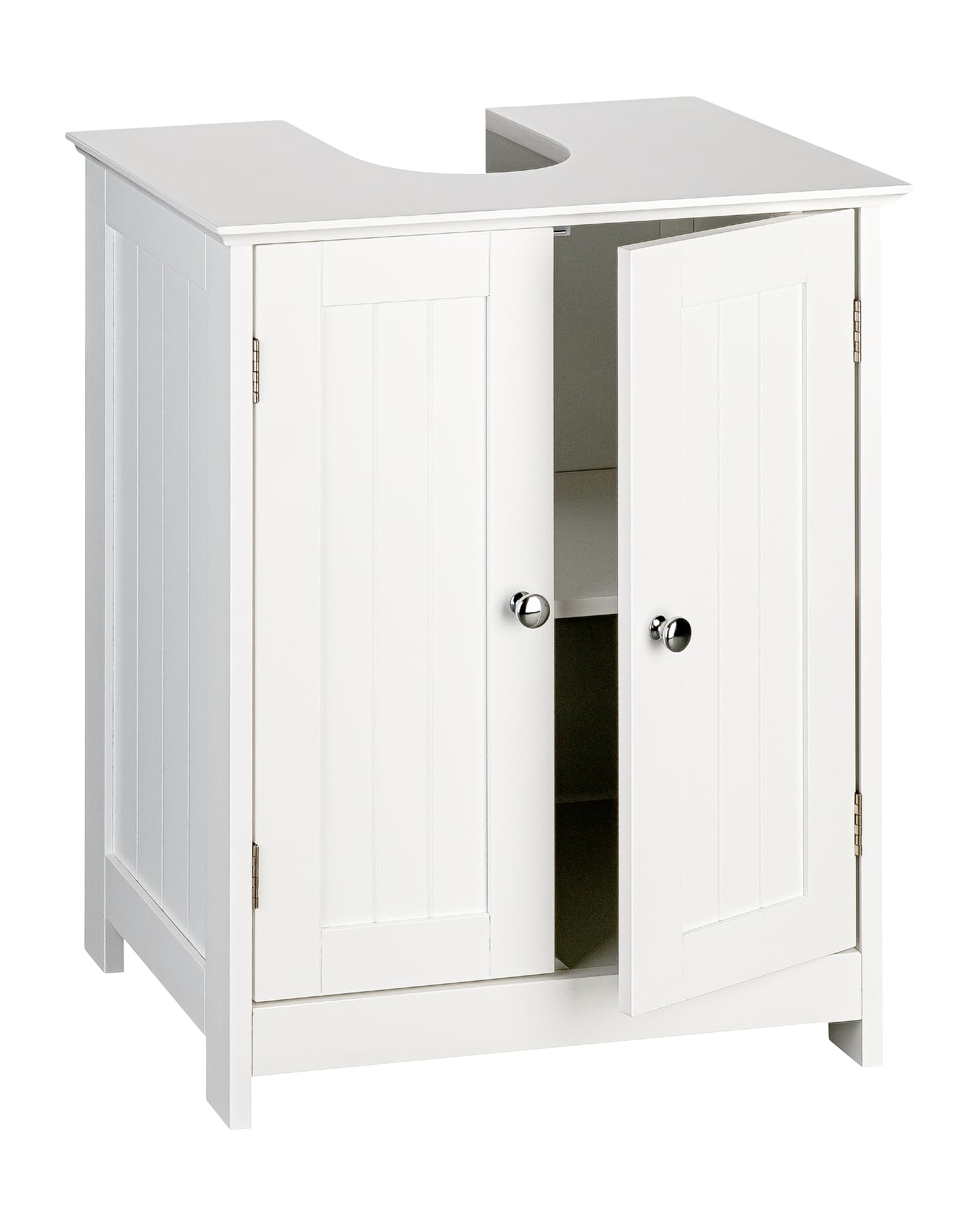 shelfmade Rustic White Bathroom Vanity Unit Width 50 cm or 60 cm ? Bathroom Vanity Unit Large ? Under-Sink Cabinet (50 x 30 x 60 cm)