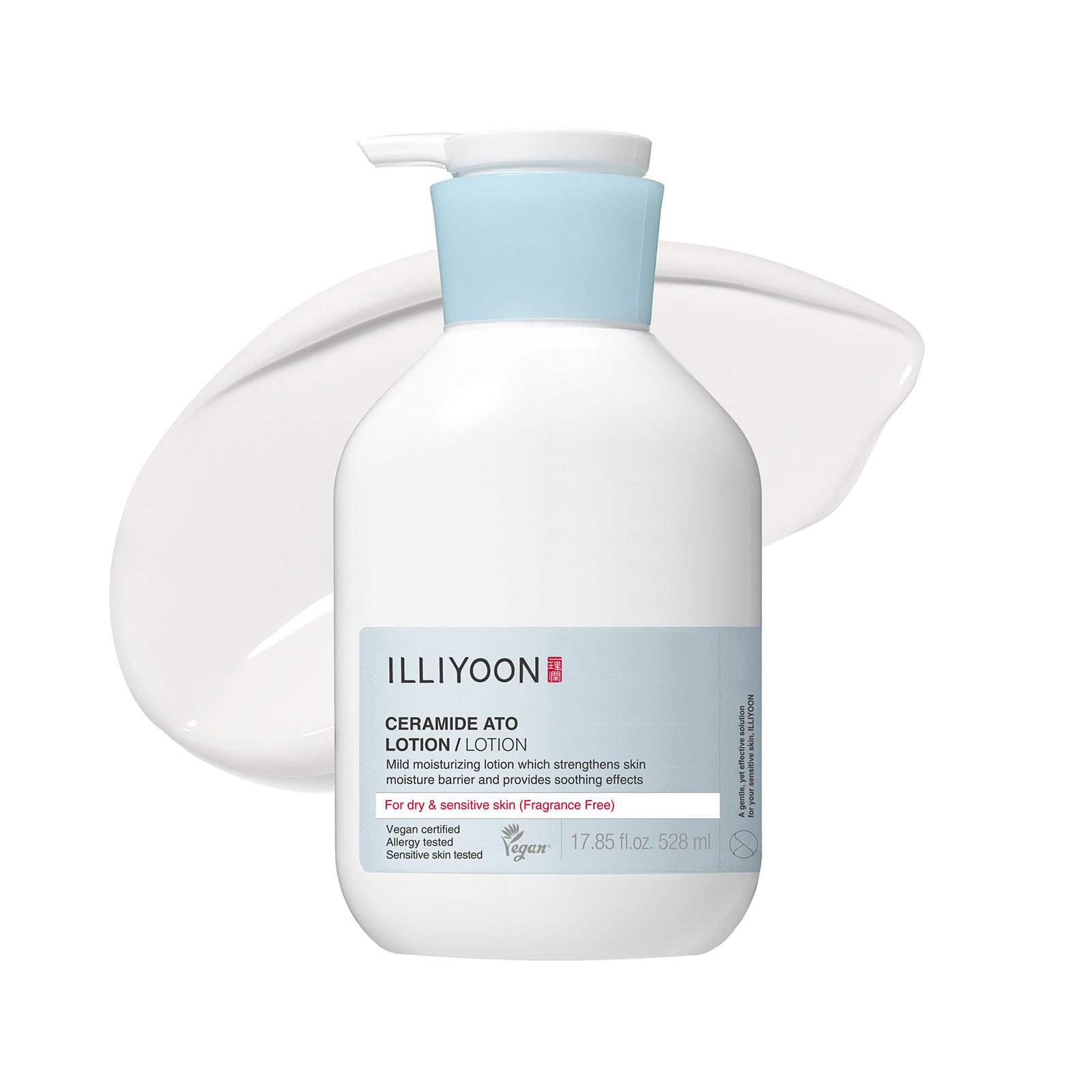 ILLIYOON Ceramide Ato Lotion 528ml(17.85oz) | Strengthening and restoring skin barrier with Soy Ceramide for Dry & Sensitive Skin | Gentle moisturizer