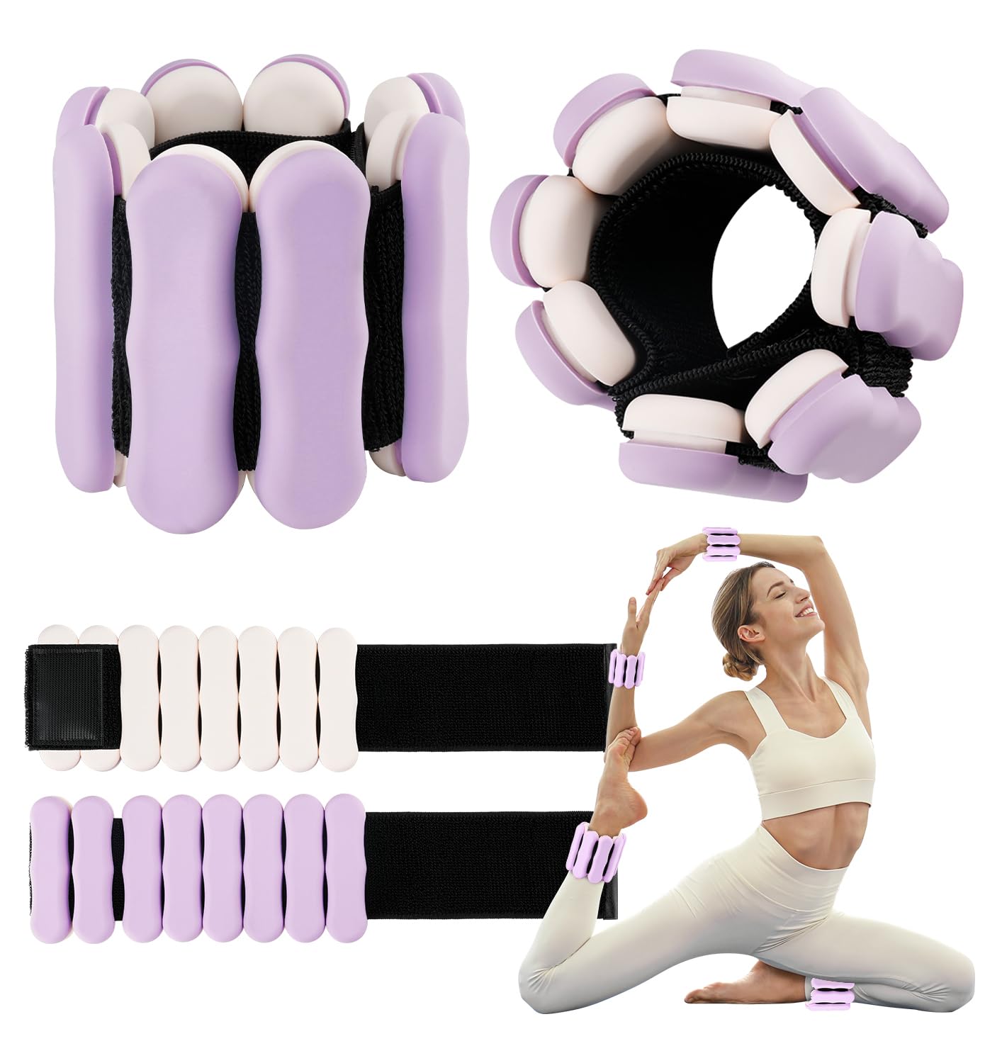 Wrist Weights for Women Adjustable Arm Weights 1 Pair 1.5 KG Ankle Weights Leg Weight for Men 0.75 KG Each Wrist Weight Walking Weighted Wristbands