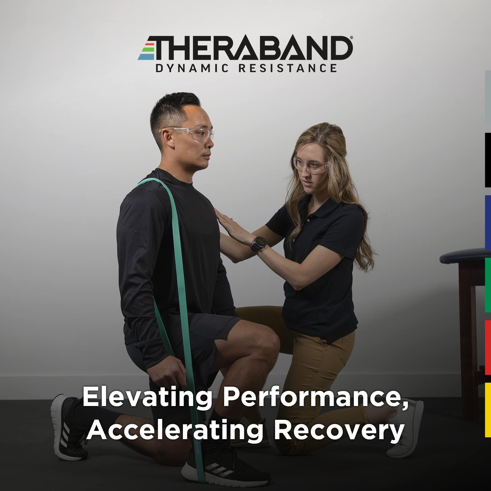 Theraband Set of 4 (15-50 lbs), Multi