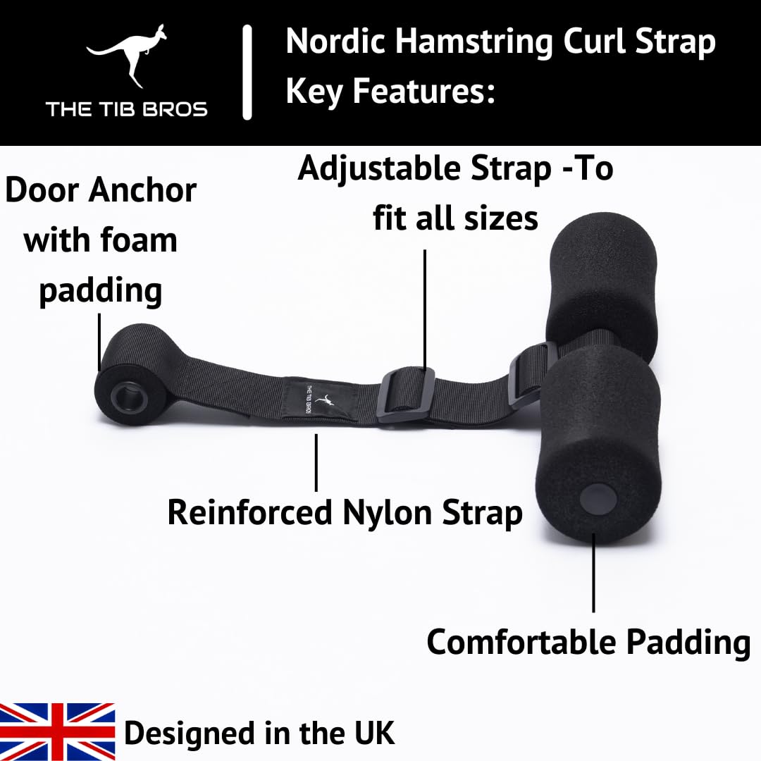 The Tib Bros Tib Bar- Tibialis Raise bar for Tibialis Anterior strengthening exercises (Tib Bar & Nordic Strap)