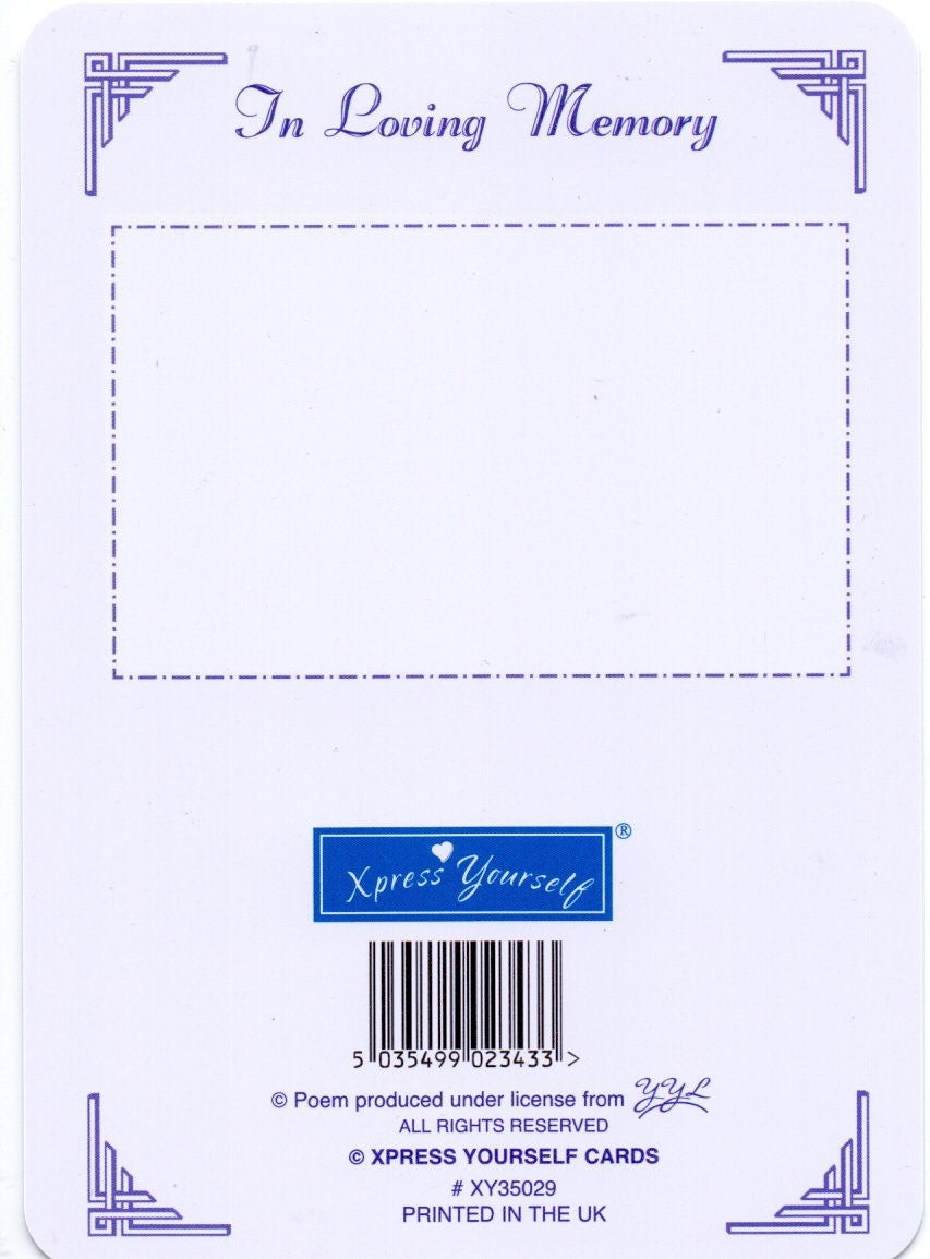 In Loving Memory - Of A Dearly Loved Pet - Grave/Graveside Memorial Card