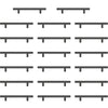 AwmnSrman Kitchen Cupboard Handles Black 20 Pack 128 mm(5 inch) Hole Center, Powder Coated Stainless Steel Installation of Holes