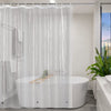 YISURE Shower Curtain Liner 180x200cm, PEVA Shower Curtain with Magnetic Bottom, Plastic Hooks, Width 71" x Height 79"