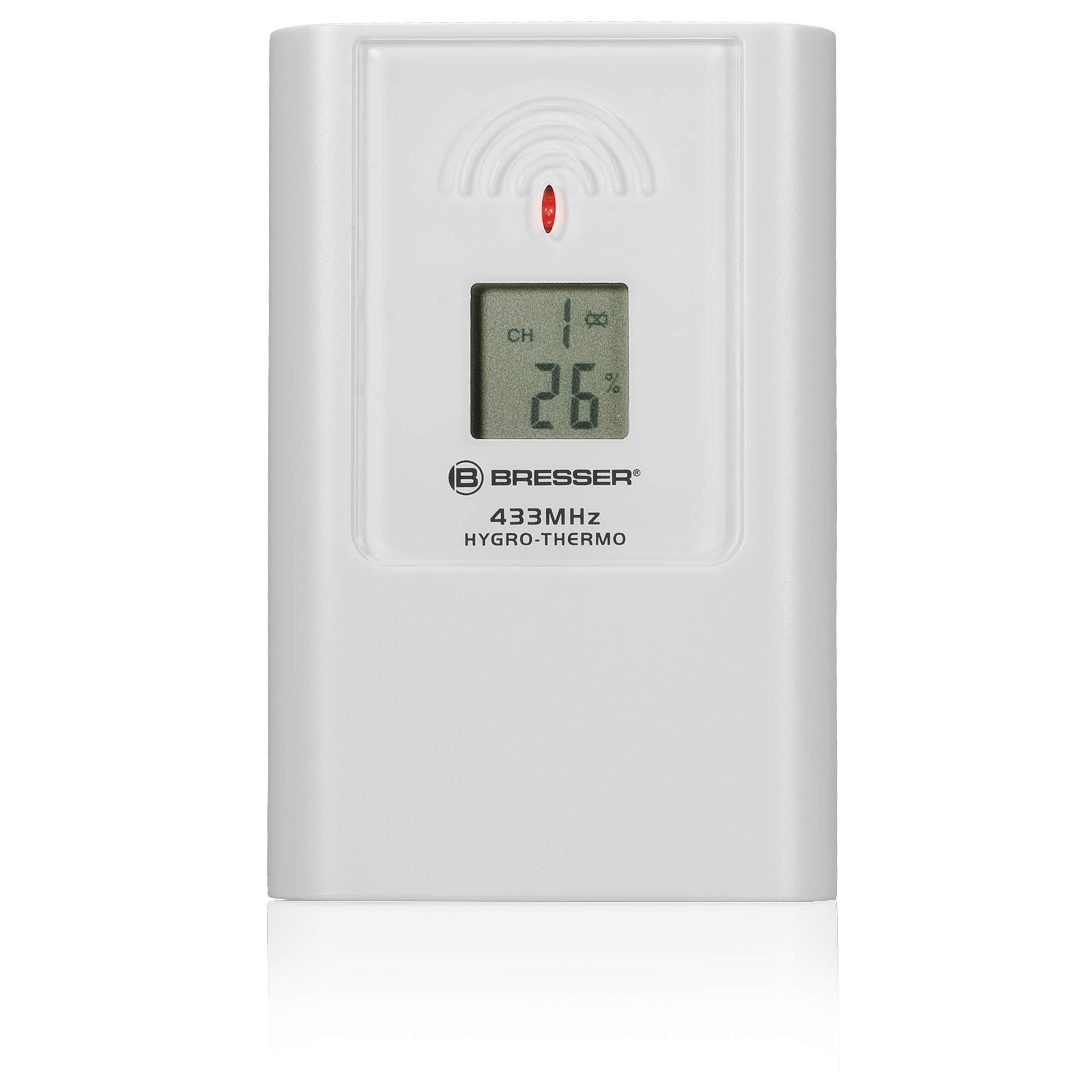 Bresser TemeoTrend JC wireless weather station wall clock with DCF radio clock with large display for temperature and humidity for table or wall