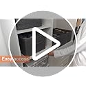 EASEVE 4 Pack Wardrobe Organiser Clothes Storage Boxes - 12 Cell Foldable Closet Shelf Drawer Dividers for Cupboard Organizer, Stackable Clothing Box for Jeans, Trouser, Pants, T-shirt, Sweater