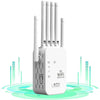 2026 Newest WiFi Extender Booster, 6 Antennas Wireless Signal Booster Covers Up to 5800 Sq.ft and 50 Devices Internet Repeater, Home Wifi Booster