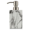 White Hand Soap Dispenser 500ml with Marble Finish ? Soap Dispenser Bathroom & Kitchen, Premium Resin Hand Wash Dispenser with Stainless-Steel Pump