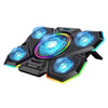LIANGSTAR Laptop Cooler, Laptop Cooling Pad with 5 Silent Fans, RGB Laptop Stand with 2 USB Ports, Suitable for 12-17 Inch