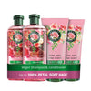 Herbal Essences Rose Scent Petal Soft Shampoo and Conditioner Set (2x350ml, 2x250ml) | Nourishes & Smoothens dry hair | Blended with Rose Essence &