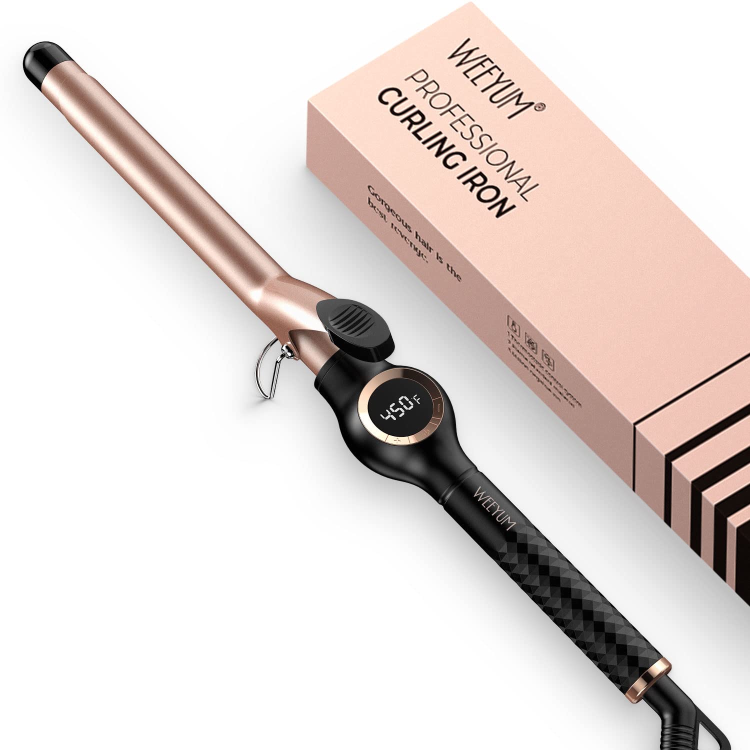 19mm Curling Tongs? Curling Iron 3/4 Inch Barrel, Long Barrel Curling Wand for Hair, Ceramic Tourmaline Hair Curling Iron Dual Voltage