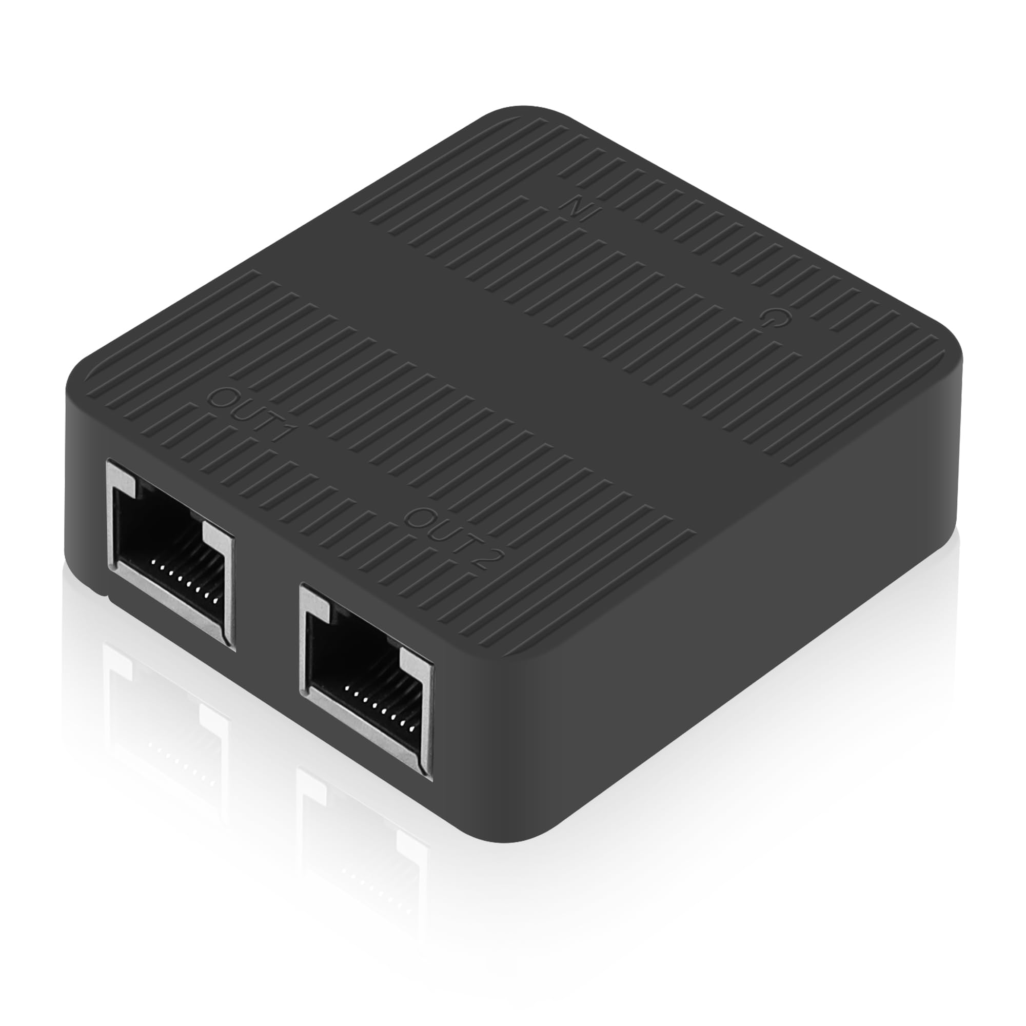 CERRXIANR RJ45 Ethernet Splitter Adapter Gigabit, RJ45 Network Splitter 1 to 2 , Cat5, Cat6, Cat7 RJ45 Network Extension Connector, 2 Ports Devices