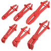 6 Piece Hose Clamp Set - Straight & 90? Pinch Off Pliers, Line Clamp in 3 Sizes, Brake, Fuel & Gas Line Clips - Red