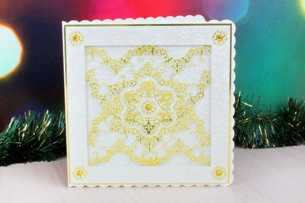 Tattered Lace Snowflake Doily, Silver