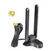 Eightwood WiFi 6E Tri-Band 2.4/5/6GHz Aerial Magnetic Base Omnidirectional Antenna for PC Desktop Computer PCI PCIe cards Wireless 6E Router WiFi