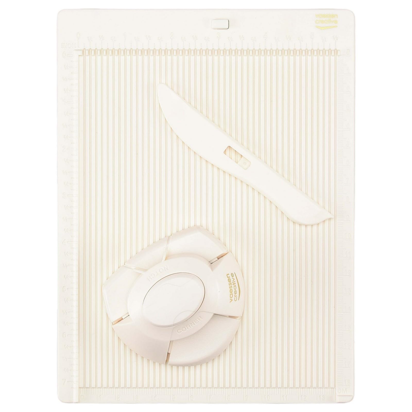 Vaessen Creative Scoring Board for Card Making - Cards, Envelopes & Gift Boxes - Card Making Kit and Envelope Maker with Bone Folder - up to 5.5 x 7